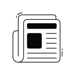 Newspaper vector icon
