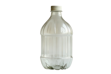 A clear plastic water bottle with a simple design, showcasing its minimalist style and functionality. Perfect for hydration and eco-friendly initiatives.