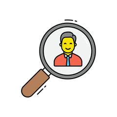 Job seeker vector icon