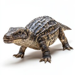 Obraz premium Alocodon dinosaur, triassic period, mesozoic era, cretaceous period, jurassic period, isolated on white background