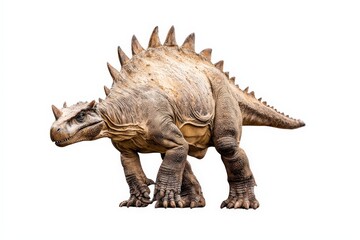 Obraz premium Stegosaurus dinosaur, triassic period, mesozoic era, cretaceous period, jurassic period, isolated on white background