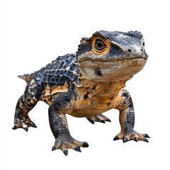 Obraz premium Alocodon dinosaur, triassic period, mesozoic era, cretaceous period, jurassic period, isolated on white background