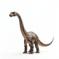 Brachiosaurus dinosaur, triassic period, mesozoic era, cretaceous period, jurassic period, isolated on white background