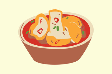 Indonesian Spicy Tofu (Tahu Gejrot). A savory and spicy Indonesian dish made with tofu, chili sauce, and other seasonings.