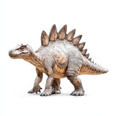 Naklejka premium Stegosaurus dinosaur, triassic period, mesozoic era, cretaceous period, jurassic period, isolated on white background