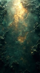 Fototapeta premium Dramatic Aged Stone Wall with Golden Highlights