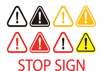 General Warning Attention Sign Alert to Various Safety Hazards