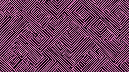 Intricate Geometric Pattern in Vibrant Purple and Black