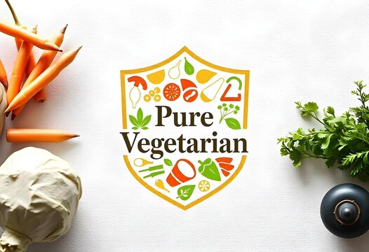 Nice Symbol pure vegetarian sidle of Vegetables World Vegetable Day. Vegetable logo, pure vegetarian, Vegetable banar, fresh produce, Healthy gut, natural logo, Healthy logo