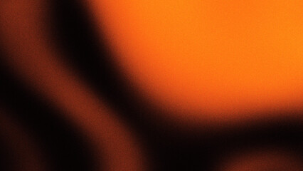 Abstract dark orange grainy gradient background, noise texture.backdrop header design element