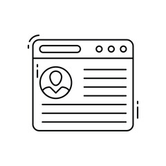 Online resume vector icon