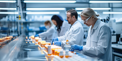 Laboratory Technicians and Quality Control Inspectors Preparing and Examining Samples for Accurate Testing and Analysis