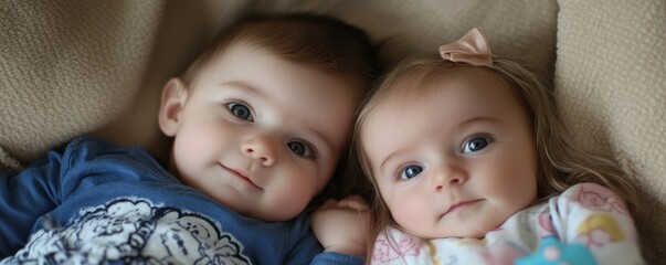 Little sisters at home