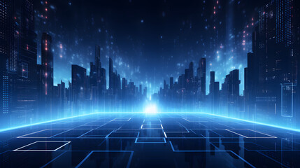 Cyber winter background, copy space for text
