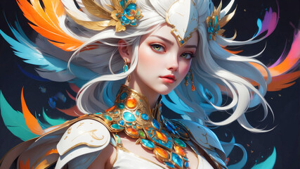 Naklejka premium A fantasy fairy tale princess