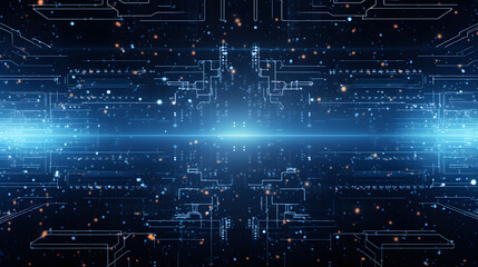 Obraz premium Cyber winter background, copy space for text