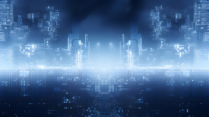Obraz premium Cyber winter background, copy space for text