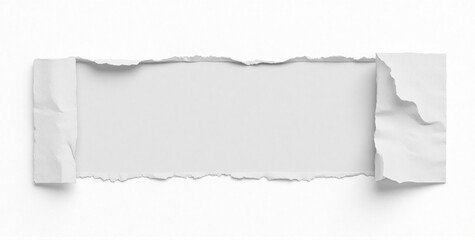 A gray paper, isolated against a pure white background