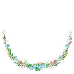 Watercolours frames and compositions of elements «Dreamy Hippo Garden: a celestial Collection»