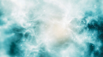 Enigmatic Cosmic Dust and Star Field Background in Cool Tones