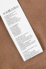 Care instructions label