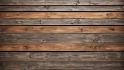 Fototapeta premium Rustic Brown and Gray Wooden Planks Background Texture Image for Design Projects and Applications