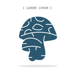 Vector symbol. Mushroom icon illustration. Stock vector symbol illustration design.