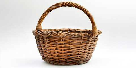 Obraz premium wicker basket isolated on white