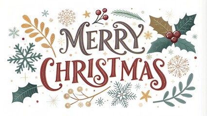Fototapeta premium merry Christmas sign