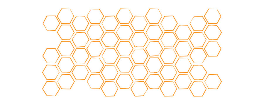 Propolis Honey comb background. Textured Honeycomb structure. Honey, pollen, wax, parchment and bee products in sketch style. Stock vector illustration isolated on a white background.