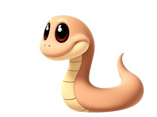 Fototapeta premium A cute snake with a big smile on its face