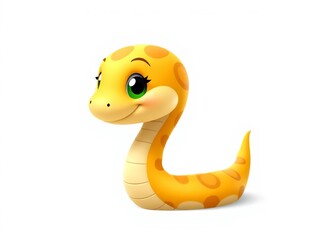 Fototapeta premium A cute snake with a big smile on its face