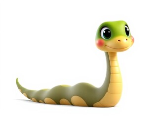 Fototapeta premium A cute snake with a big smile on its face