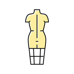 dress mannequin dressmaking fashion color icon vector. dress mannequin dressmaking fashion sign. isolated symbol illustration