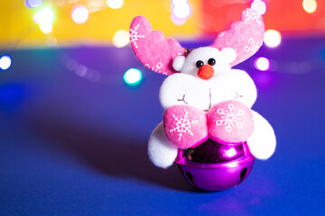 New Year's Holidays. New Year backgrounds. Christmas ornaments and decorations. New Year symbols. Santa Claus. Snowman. Winter fairy tale backgrounds.