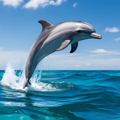 Obraz premium dolphin jumping out of water