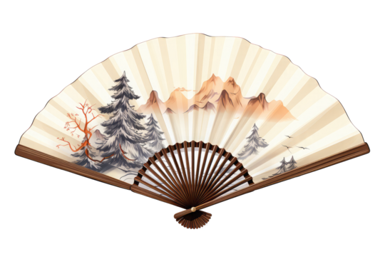 flowers fan design isolated on white