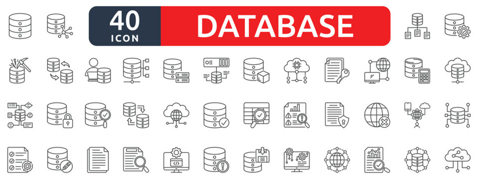 Database icon set