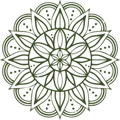 Beautiful flower art and mandala vector design
