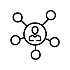 Social Media Icon for Networking, Marketing, and Digital Communication