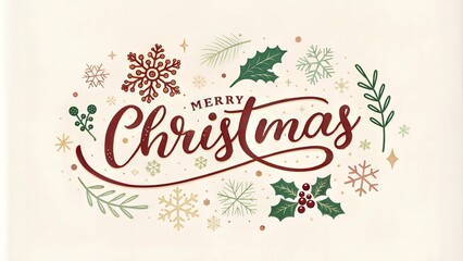 Fototapeta premium Merry Christmas sign