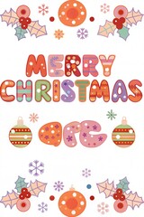 Fototapeta premium Merry Christmas sign