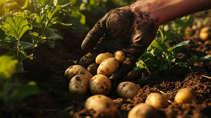 Obraz premium A collection of large, fresh potatoes sitting in a bowl, emphasizing their quality and inviting texture, ideal for crafting comforting potato dishes that satisfy.