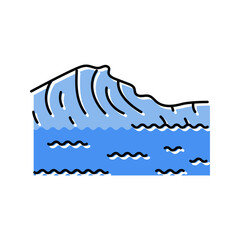 water waves disaster color icon vector. water waves disaster sign. isolated symbol illustration
