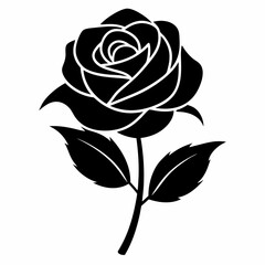 Rose Silhouette Vector Art Design