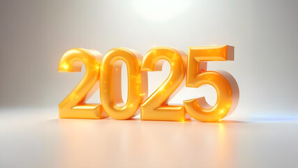 3D Glass Made Happy New Year 2025