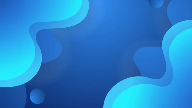 trendy modern composition of blue geometric shapes and line patterns seamless 4k video background motion pop art design