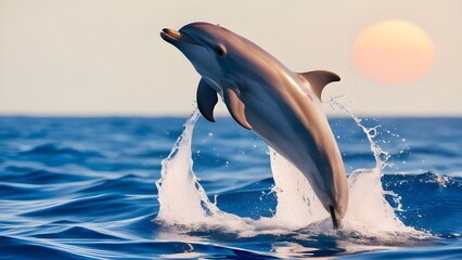 Fototapeta premium dolphin jumping out of water