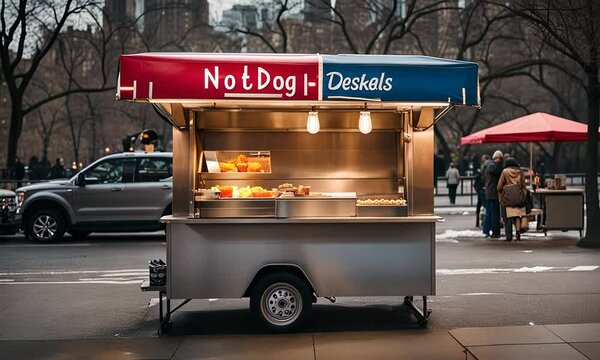 Hot dog stand in NY.