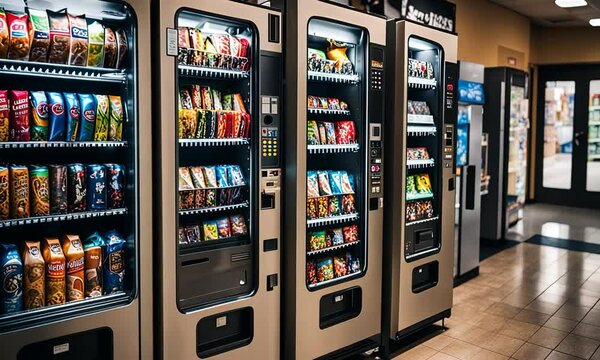 Vending machine in a school.
